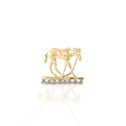 Kelly Herd Foal & Halter Pendant - 14K Yellow Gold