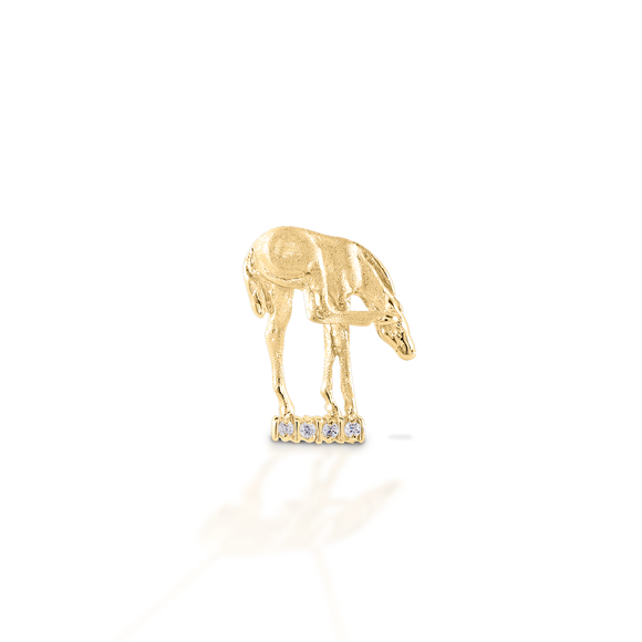 Kelly Herd Scratching Foal Pendant - 14K Yellow Gold