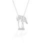 Kelly Herd Scratching Foal Pendant - Sterling Silver