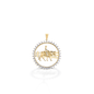Kelly Herd Stone Circle Ranch Horse Pendant - 14K Yellow Gold