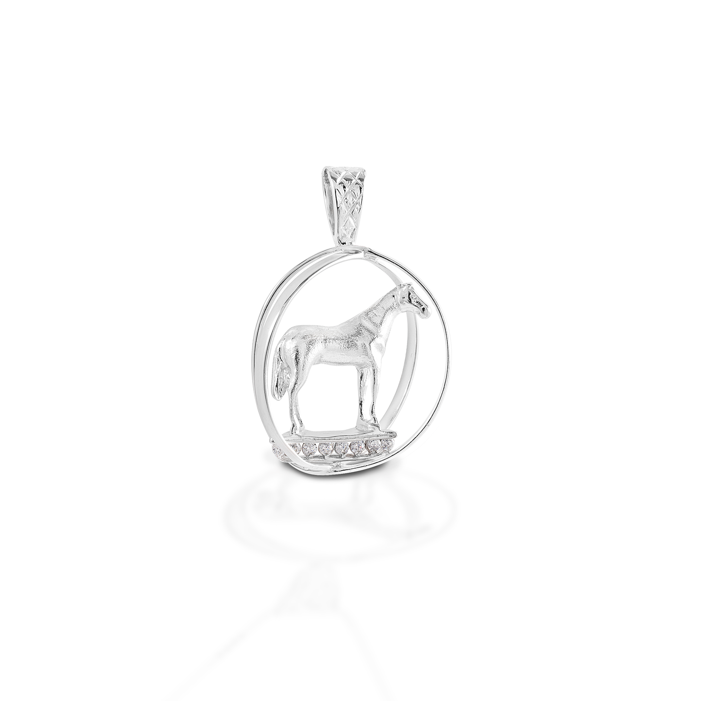 Kelly Herd Large World Trophy Pendant - 14K White Gold