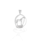 Kelly Herd Large World Trophy Pendant - 14K White Gold