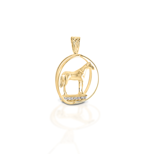 Kelly Herd Large World Trophy Pendant - 14K Yellow Gold