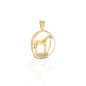 Kelly Herd Large World Trophy Pendant - 14K Yellow Gold
