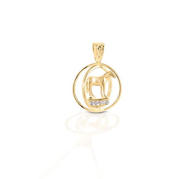 Kelly Herd Small World Trophy Pendant - 14K Yellow Gold