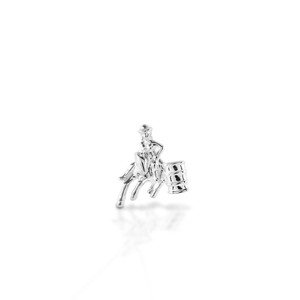 Kelly Herd Small Barrel Racing Pendant - 14K White Gold