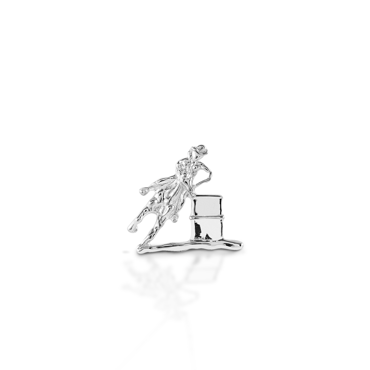 Kelly Herd Large Barrel Racing Pendant - 14K White Gold
