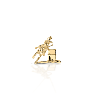 Kelly Herd Large Barrel Racing Pendant - 14K Yellow Gold