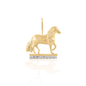 Kelly Herd Clear Stone Paso Fino Pendant - 14K Yellow Gold