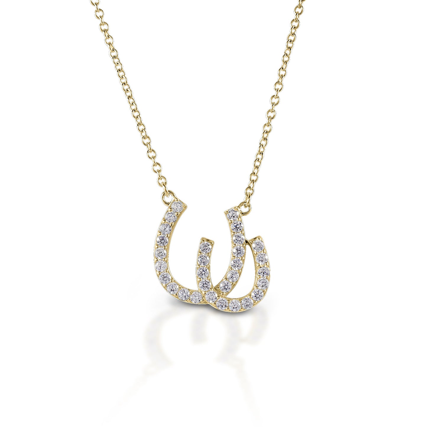 Kelly Herd Double Horseshoe Necklace - 14K Yellow Gold