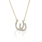 Kelly Herd Double Horseshoe Necklace - 14K Yellow Gold