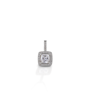 Kelly Herd Square Bezel Set PavÃƒÂ© Pendant - 14K White Gold