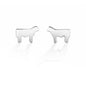 Kelly Herd Steer Silhouette Earrings - Sterling Silver