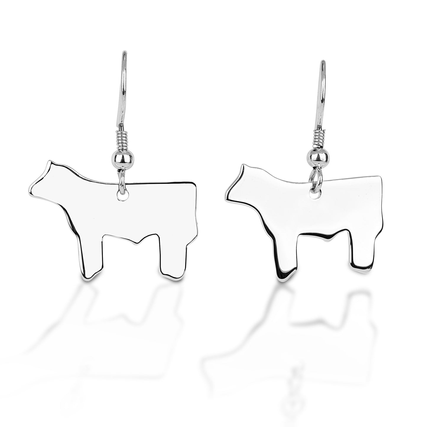 Kelly Herd Steer Hook Silhouette Earring - Sterling Silver