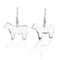 Kelly Herd Steer Hook Silhouette Earring - Sterling Silver